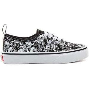 Vans Toddler Glow Skull Authentic Elastic Lace Sneakers Black White Size 6